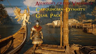 Assassins Creed Valhalla Carolingian Dynasty Gear Pack Armor Raven skin and Ship pack [upl. by Brackely]