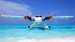 Maldives seaplane flight  PHENOMENAL views 4K [upl. by Odele]