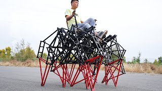 Epic ride  Walking robot creature Strandbeest [upl. by Cleave]