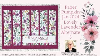 Paper Pumpkin Jan 2024 Lovely Lavender Alternate 3 [upl. by Bor825]