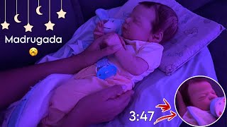 Rotina da primeira noite e madrugada do bebê reborn Noah em casa 🩵  Não me deixa dormir 😴 [upl. by Tannie]