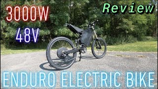 Enduro Electric Bike  3000W 48V 29Ah  Review amp Ride [upl. by Arac]