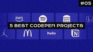 5 Best CodePen projects 05  HTML CSS amp JAVASCRIPT [upl. by Adelaida]