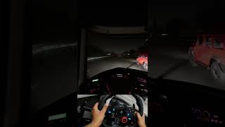 shorts Fernbus Simulator in heavy rain with Logitech G29 amp Tobii Eye Tracker [upl. by Dorothy805]