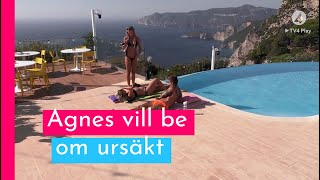 Agnes försöker be om ursäkt för de hårda frågorna I Love Island Sverige 2018 TV4 Play [upl. by Arabeila]