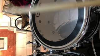 Aquarian performance II clear drum headsYamaha stage custom birch [upl. by Kcirdde]