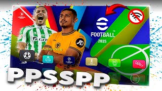 NOVO PES EFOOTBALL PES 2025 SETEMBRO PPSSPP CAMERA PS4 REALISTA ANDROID [upl. by Otrebireh]