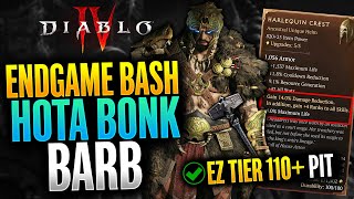 Diablo 4  Hota Bash Endgame Best Barbarian Build is BROKEN  Season 4 Best Barb Build Guide [upl. by Assiled555]