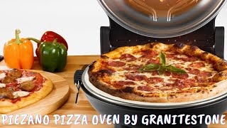 Piezano Pizza Oven by Granitestone – Electric Pizza Oven OutdoorIndoor Portable Countertop 12 Inch [upl. by Anaek]