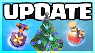 REVEALED Clash of Clans UPDATE  NEW SHOVEL POTION and XMas Tree [upl. by Tades]