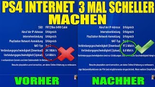 PS4 INTERNET VERBINDUNG 3 MAL SCHNELLER MACHEN [upl. by Atinad]