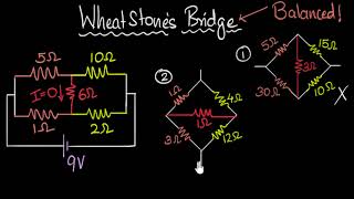 Wheatstone bridge amp its logic  Electric current  Physics  Khan Academy [upl. by Converse]