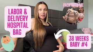 Pack with me for labor and delivery 38 weeks pregnant realistic [upl. by Audi]