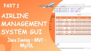 GUI for Airline Management System using Java Part 1 [upl. by Tyrrell485]