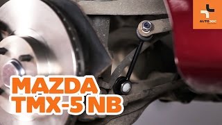 How to change front anti roll bar link on MAZDA MX5 TUTORIAL  AUTODOC [upl. by Swain]