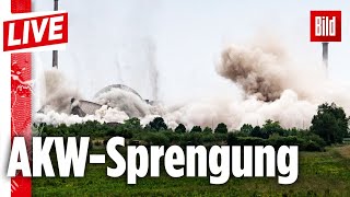 🔴 Spektakuläre Sprengung von AKWKühltürmen in Philippsburg  BILD LIVE [upl. by Ahsatsan]