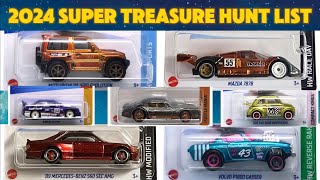 UPDATED 2024 Hot Wheels Super Treasure Hunts 🔥 And 2025 Sneak Peeks [upl. by Jaco523]