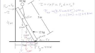 Ladder Example for Static Equilibrium [upl. by Malcolm]