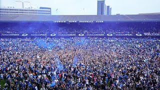 The moment Ipswich Town fans stormed the pitch after promoted to the Premier League [upl. by Legnaesoj219]