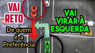 Como Virar à Esquerda no Cruzamento de mão Dupla de direção [upl. by Northington]