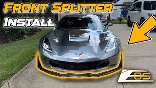 201419 Corvette C7 Full Carbon Fiber Stage 3 Front Lip Installation EOS ft khcdetails [upl. by Deryl906]