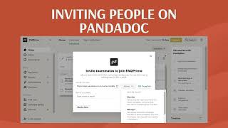 Inviting people on PandaDoc [upl. by Zapot]