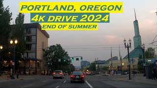 Driving around Portland Oregon in 4k  End of Summer [upl. by Patsy]