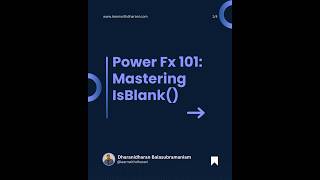 Validating Input with IsBlank in Power Fx  Day 13 50daysofpowerfx lowcode powerplatform [upl. by Soule559]