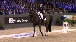 Agnete Kirk Thinggaard with Jojo Az  Dressage Freestyle s Hertogenbosch 2016 [upl. by Herodias]