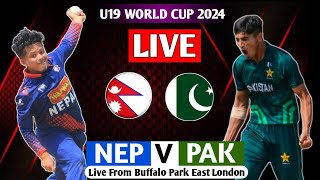 NEPAL u19 VS PAKISTAN u19 ICC U19 WORLD CUP 2024 LIVE  NEP VS PAK LIVE MATCH WORLD CUP [upl. by Scever]