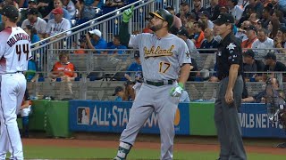 2017 ASG Alonso collects two hits steals second [upl. by Eirrahs]