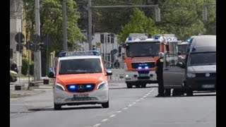 Feuer im Stadion  NiedersachsenDerby  Einsatzfahrten RD BSSZ und BF Braunschweig [upl. by Rehpotsihc]