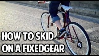 How To Skid On A Fixed Gear With Straps [upl. by Aicitan]