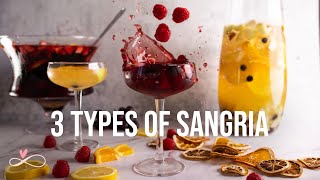 The BEST Sangria Ever  3 Kinds Of Sangria To Impress Your Guests  Easy Refreshing amp Delicious [upl. by Hopkins92]