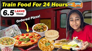 Eating only Train Food for 24 Hours  HowrahBikaner Train Experience  Food Challenge [upl. by Harragan412]