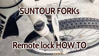 Toysfun Cycling  Suntour fork xtc xcr epicon epixon remote lock how to [upl. by Gilroy]