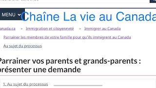 Comment remplir la demande de parrainage des parents et grands parents 2020 [upl. by Fontes329]