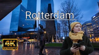 Professional Walking Tour of Rotterdam Netherlands 2024  4K60fps [upl. by Rossen]