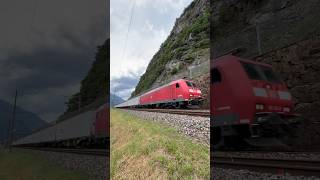 320 SHORT  Beccato Il monocliente INTERMODALTRASPORTI deviato sul Gottardo in transito a Biasca [upl. by Ytisahcal683]