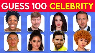 Guess the Celebrity in 3 Seconds  100 Most Famous People [upl. by Iseabal]