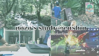 nozo’s studygenshin obssession vlog ˚˖𓍢ִ໋🌿✧˚📷⋆𖧧 [upl. by Aslin]