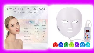 NEWKEY Led Light Therapy 7 Color Facial Skin Care Mask [upl. by Larson411]