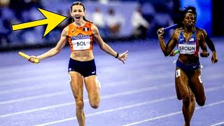 Fenomenale Femke Bol bezorgt 4x400 meter gemengde estafette goud op Olympische Spelen  digital SK [upl. by Scandura255]