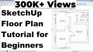 SketchUp Floor Plan Tutorial for Beginners [upl. by Ycniuq]