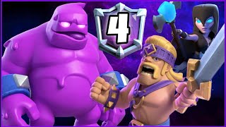 4 IN the World🌎 with Elixer Golem Deck [upl. by Earased]