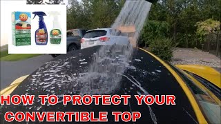 HOW TO CLEAN AND PROTECT your Convertible Top using 303 cleaner and protector [upl. by Kirstyn173]