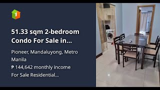 5133 sqm 2bedroom Condo For Sale in Pioneer Mandaluyong Metro Manila [upl. by Harbed748]