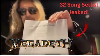 Megadeth 32 Song Setlist for 2024 LEAKED [upl. by Aynahs]