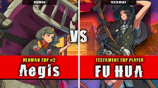 GGST  Aegis Bedman VS FU HUA Testament  Guilty Gear Strive High level gameplay [upl. by Aubine]