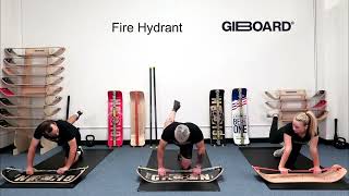 Fire Hydrant Exercise Demonstration on a GiBoard Balance Board [upl. by Isbel]